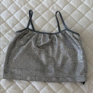 Silver Metallic Tank Top